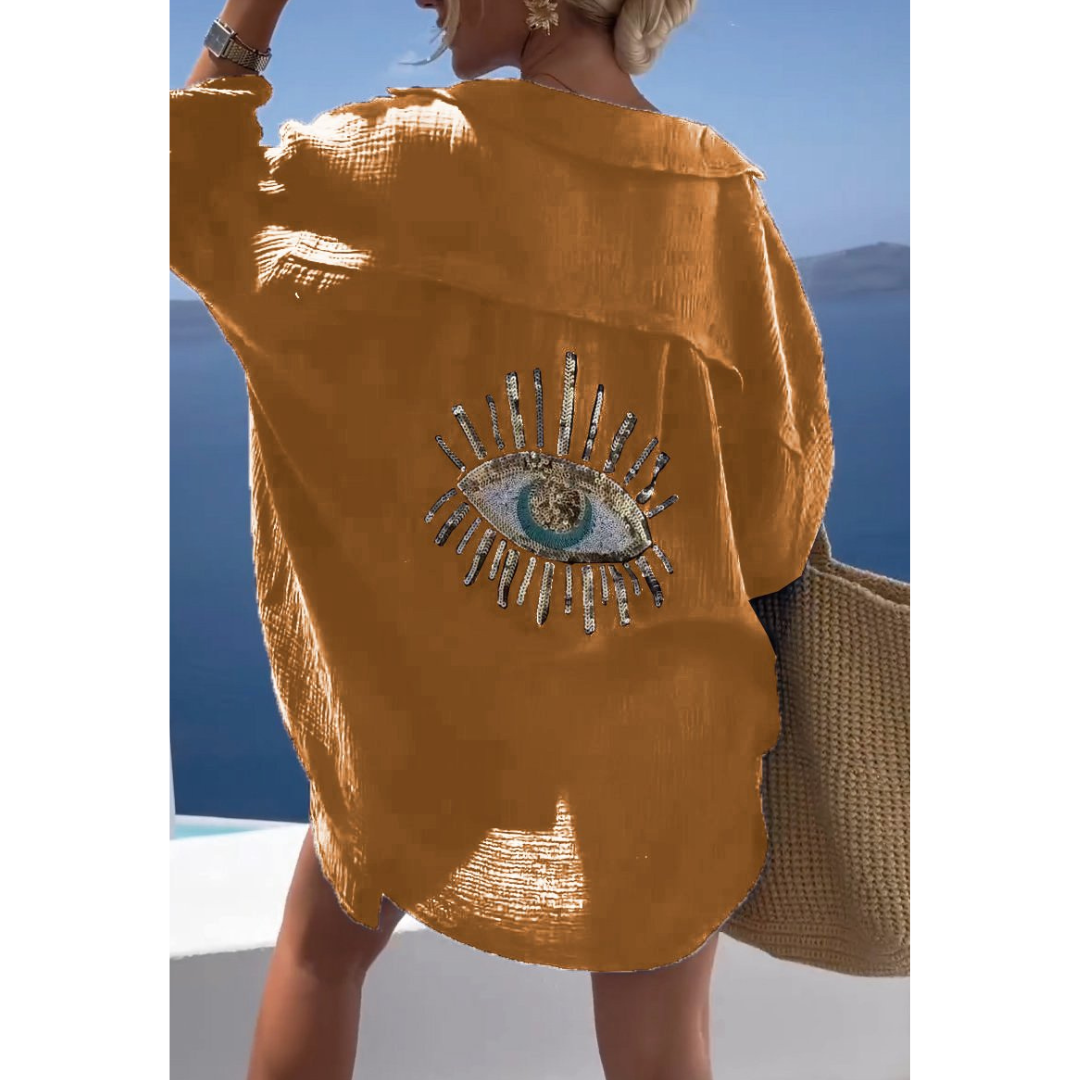 Chemise Surdimensionnée Boutonnée Pour Femmes | Coupe Ample