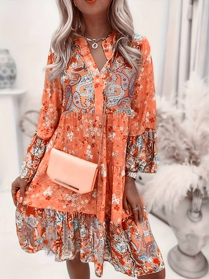 Variant image for Robe Longue Femme Imprimée Boho Chic – Élégante et Fluide-13