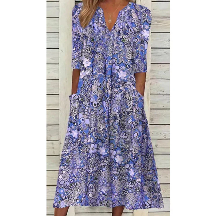 Robe D'été à Style Bohème Smocks Pour Femmes | Midi