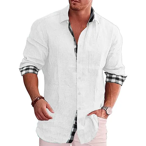 Casual Long Sleeve Summer Shirt for Men | Plaid