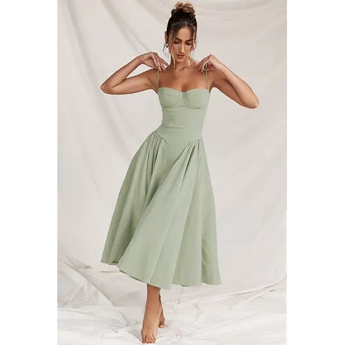Vestito Elegante con Corsetto per Donne | Midi