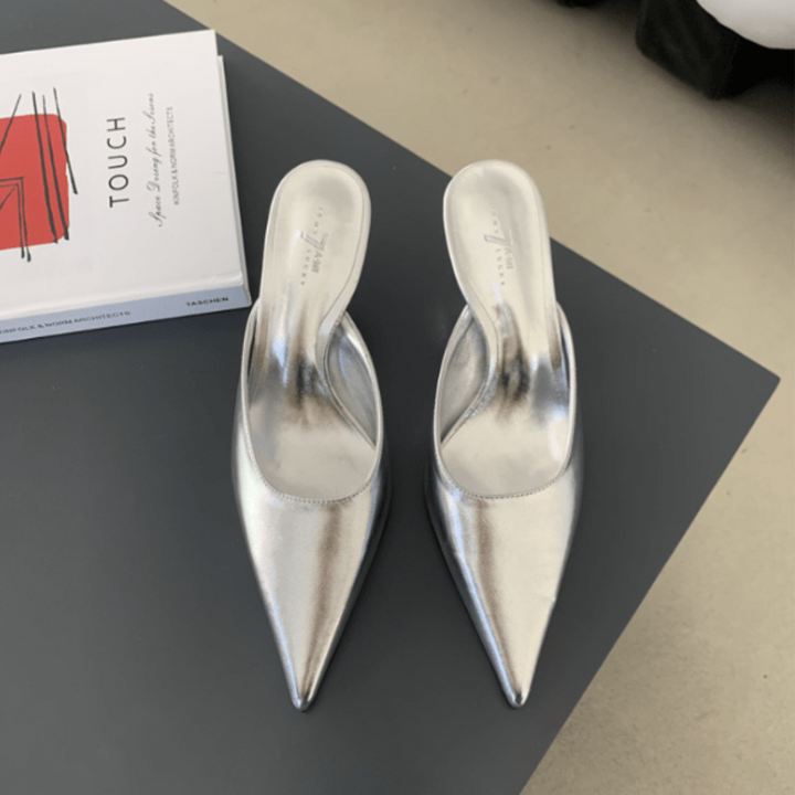 Mules À Bout Talon Pointu Pour Femmes | Sans Dos