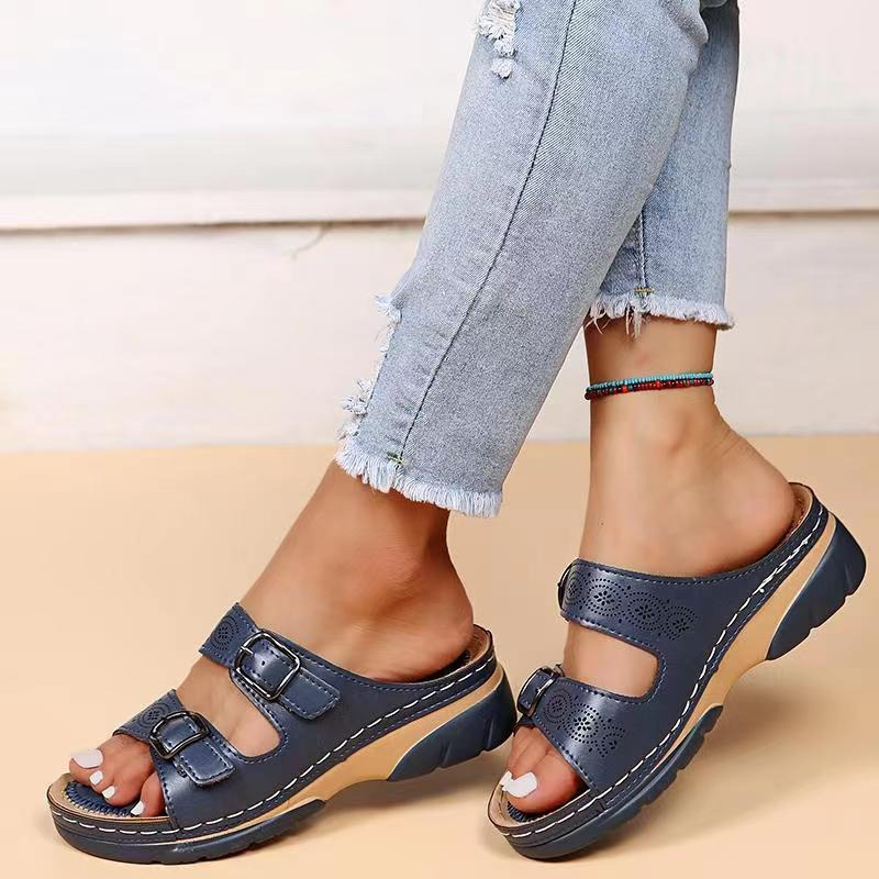 Sandalen mit Keilsohle für Frauen | Slip-on