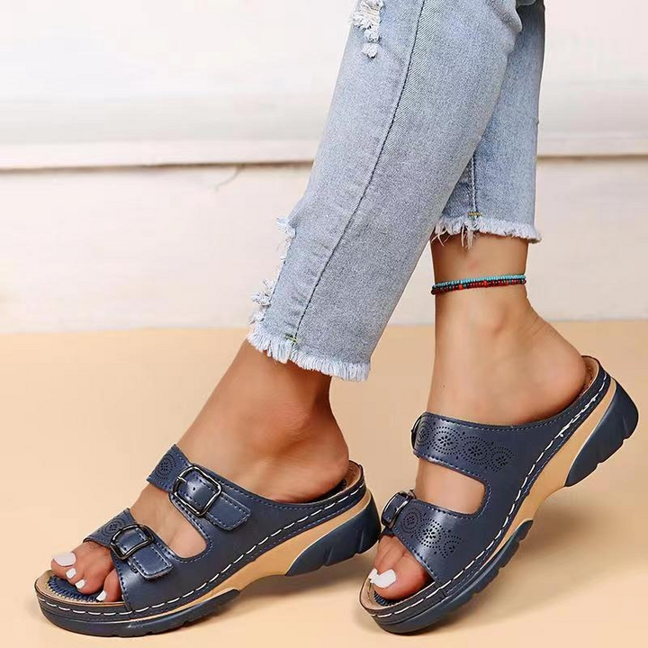 Sandalen mit Keilsohle für Frauen | Slip-on