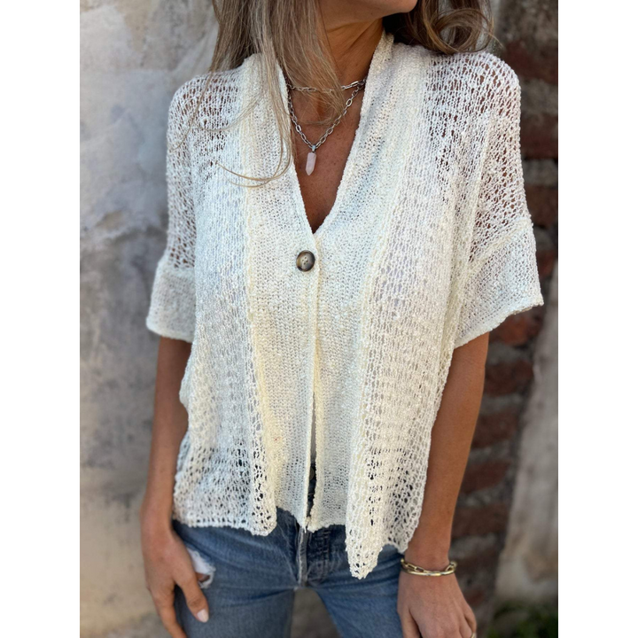 Cardigan en Tricot À Manches Courtes Pour Femmes | Confortable