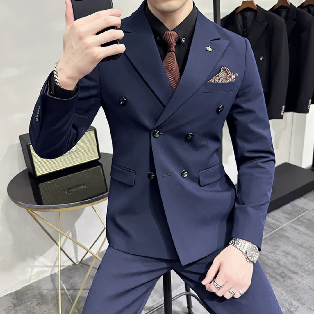 Costume D'invité De Mariage Trois Pièces À Carreaux Pour Hommes | Coupe Ajustée
