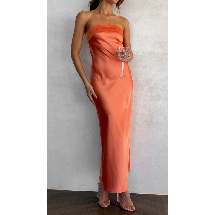 Robe D'invité De Mariage Sans Bretelles Pour Femmes | Maxi