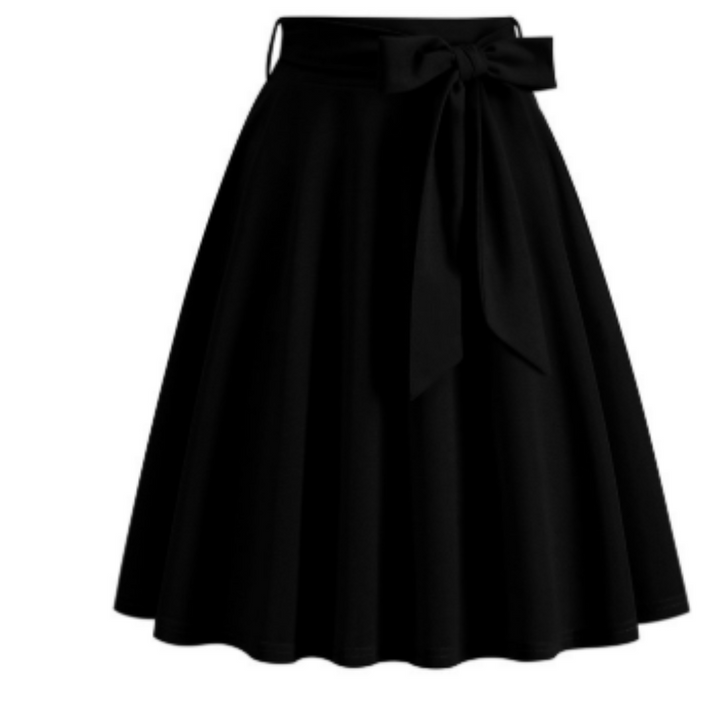 Femmes Jupe Mi-longue Taille Haute | Nœud Papillon