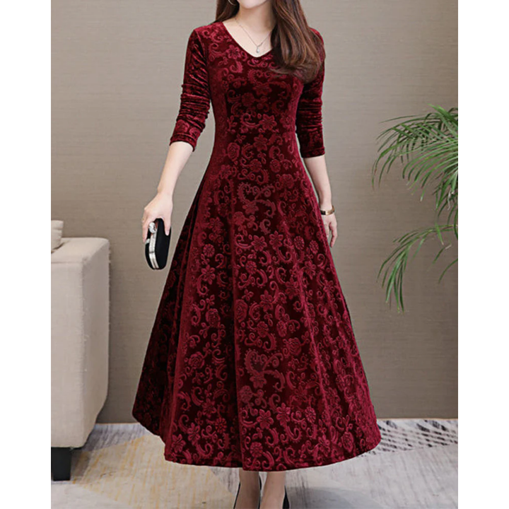 A Line Long Sleeve Elegant Cocktail Party Dresses | Maxi