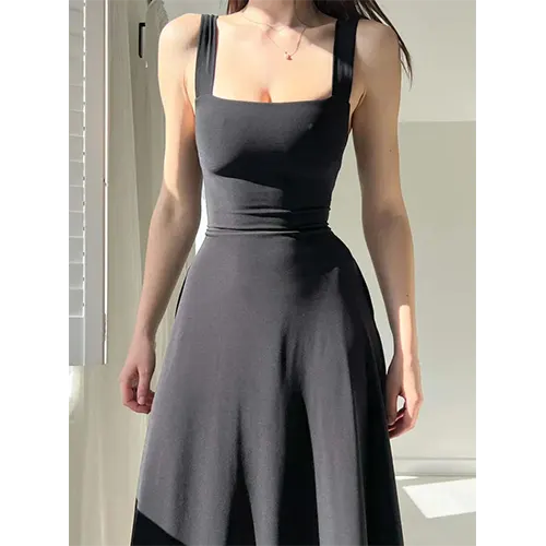 Robe D'invité De Mariage Élégante Et Sans Manches Pour Femmes | Midi