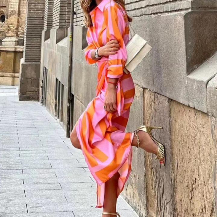 Robe D'été Enveloppante Colorée Pour Femmes | Midi