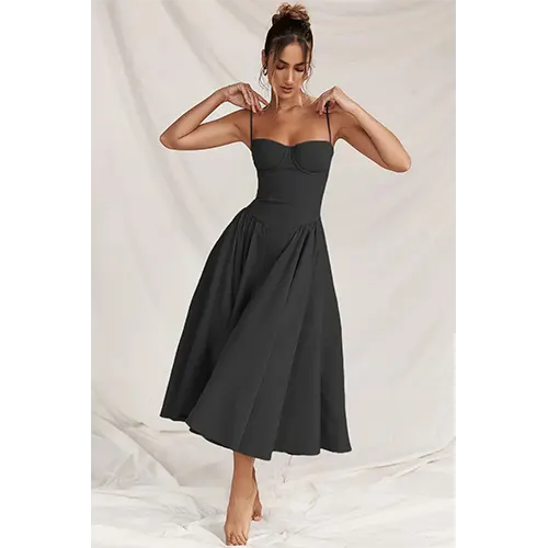 Vestito Elegante con Corsetto per Donne | Midi