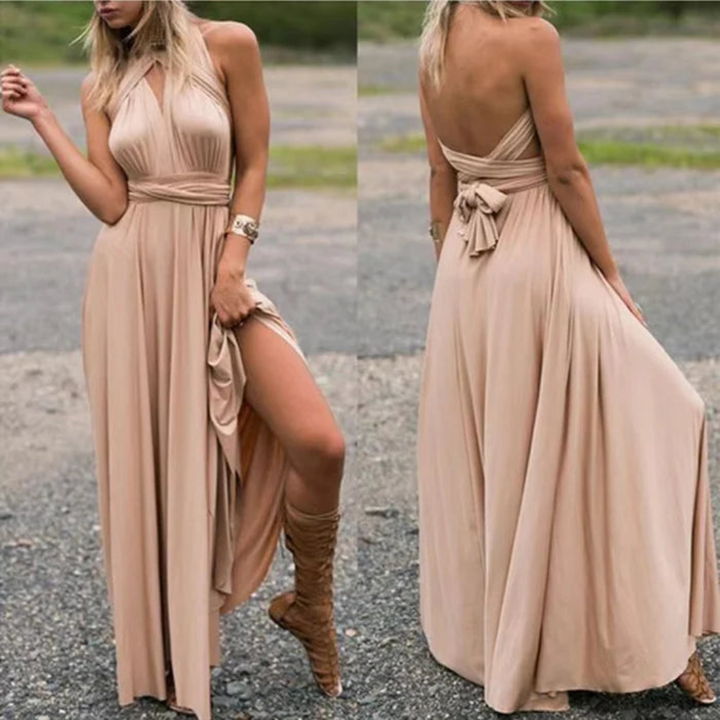 Robe Portefeuille À Bretelles Pour Femme | Maxi