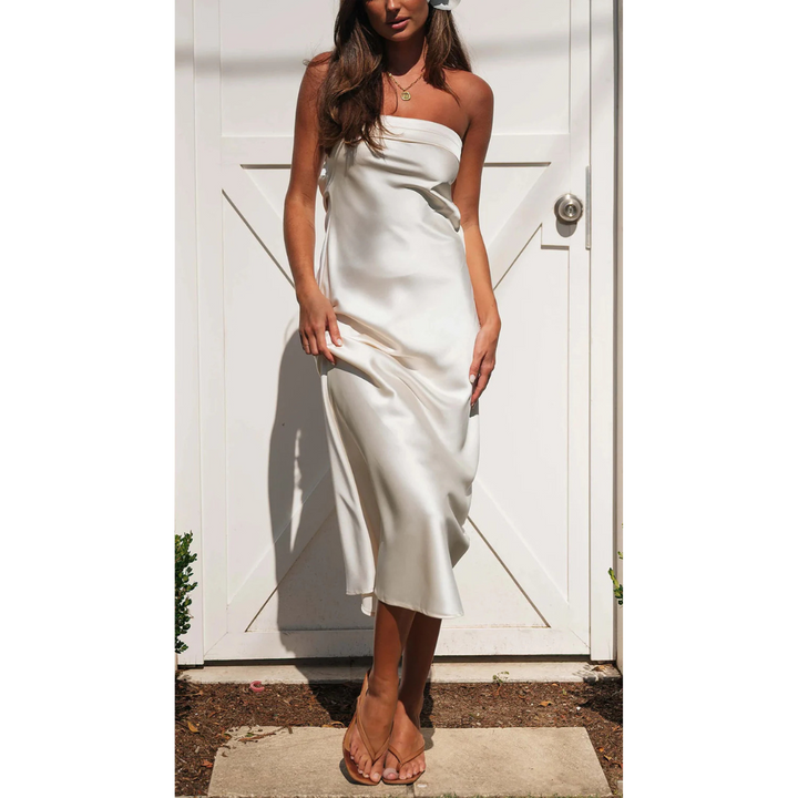 Robe D'invité De Mariage Sans Bretelles Pour Femmes | Maxi