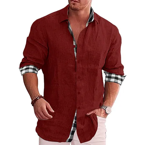 Casual Long Sleeve Summer Shirt for Men | Plaid