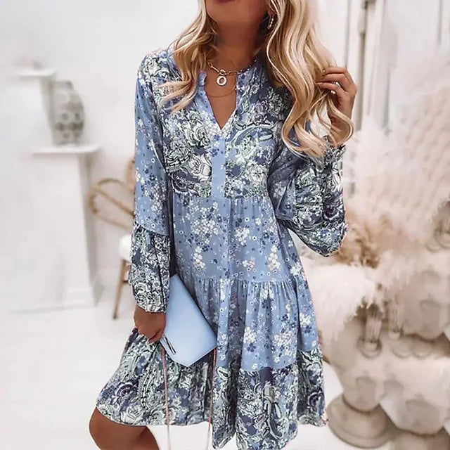 Variant image for Robe Longue Femme Imprimée Boho Chic – Élégante et Fluide-19