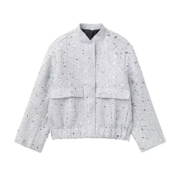 Veste Élégante À Paillettes Pour Femmes | Court