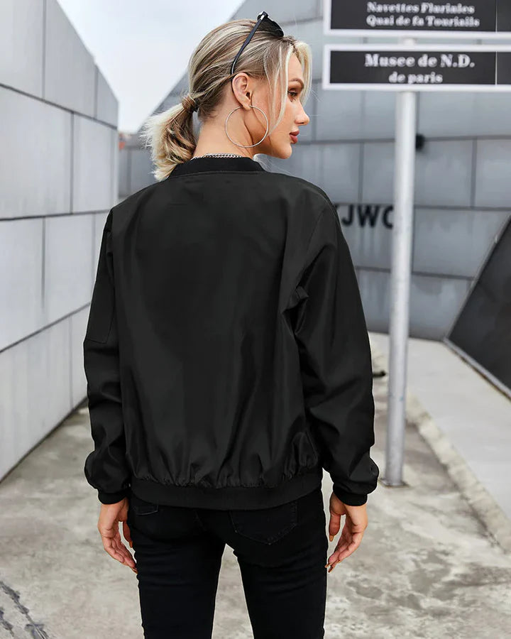 Veste Bomber Manches Longues Pour Femmes | Classique