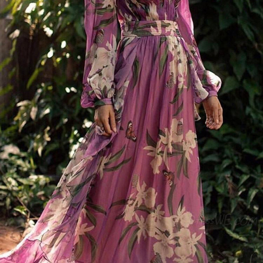 Evadni | Femme Robe longue élégante | Violet