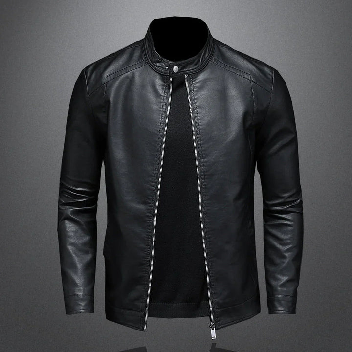 Hommes Coupe Slim Noir Veste | Biker