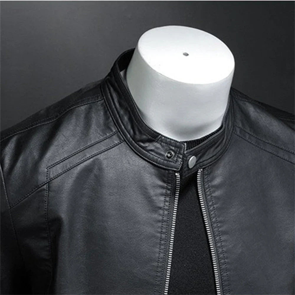 Hommes Coupe Slim Noir Veste | Biker
