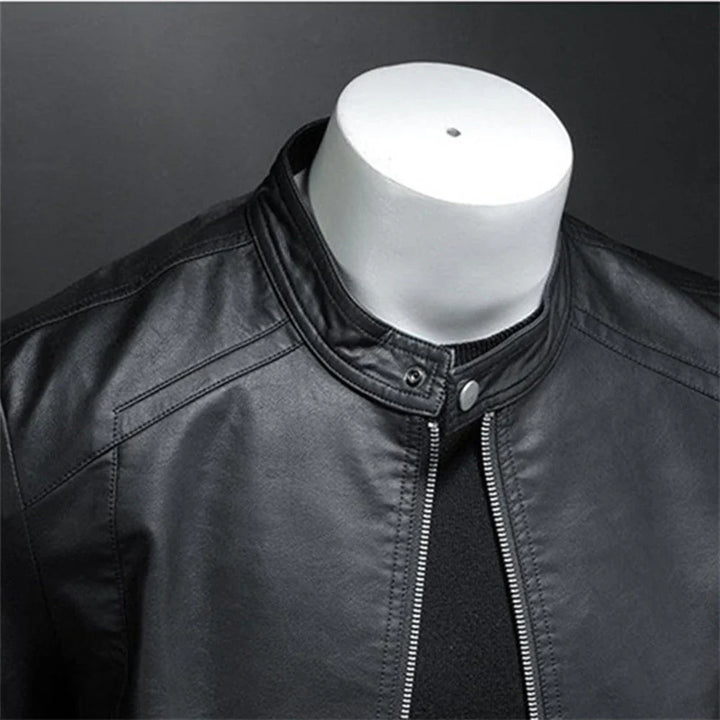 Hommes Coupe Slim Noir Veste | Biker