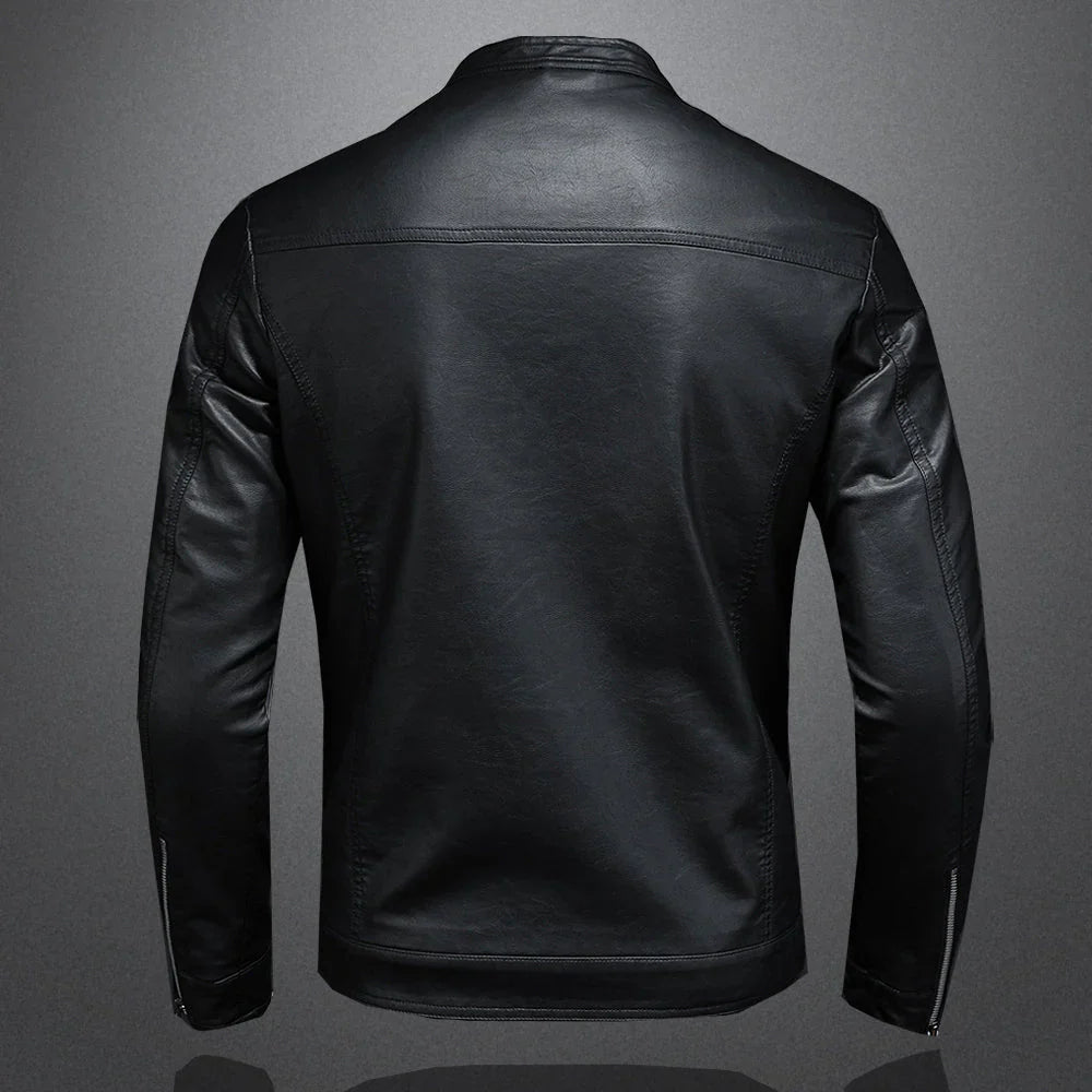 Hommes Coupe Slim Noir Veste | Biker