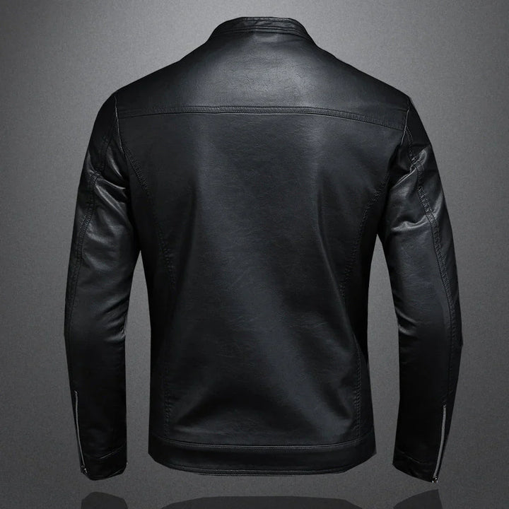 Hommes Coupe Slim Noir Veste | Biker