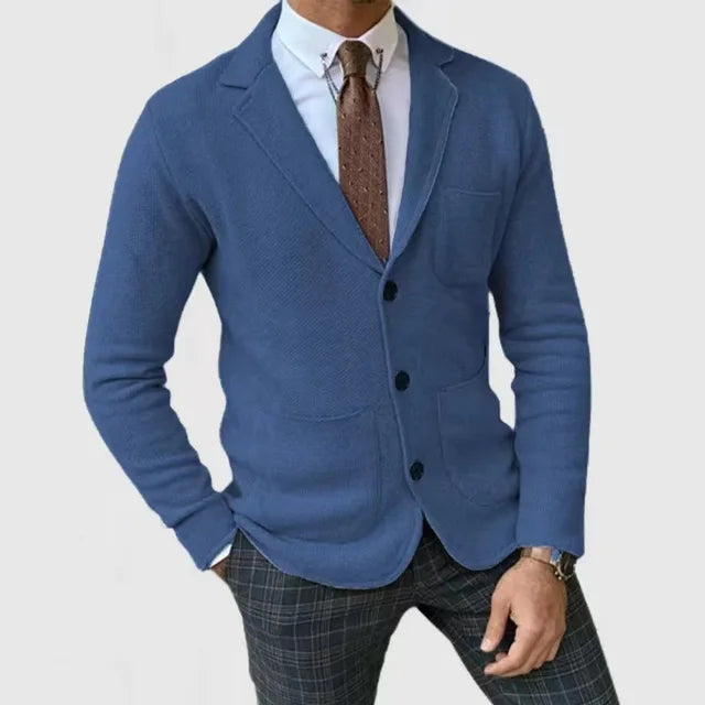 Hommes Décontracté Coupe Slim Blazer | Tricoté