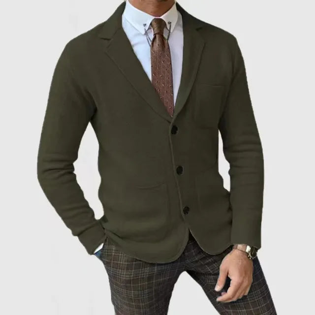 Hommes Décontracté Coupe Slim Blazer | Tricoté