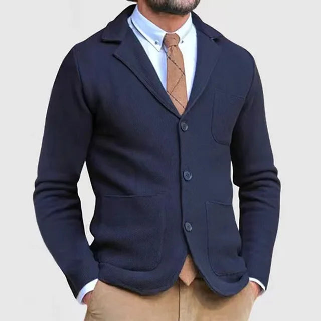 Hommes Décontracté Coupe Slim Blazer | Tricoté