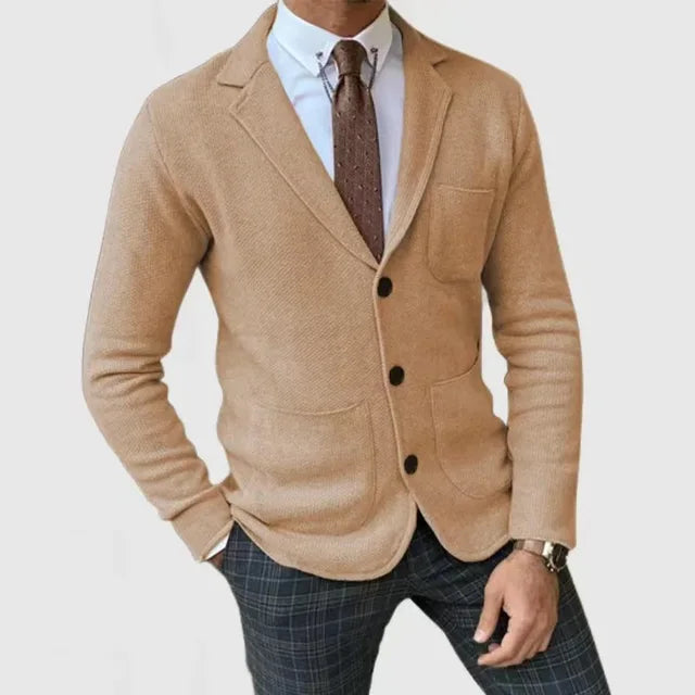 Hommes Décontracté Coupe Slim Blazer | Tricoté