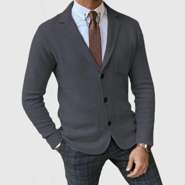 Hommes Décontracté Coupe Slim Blazer | Tricoté