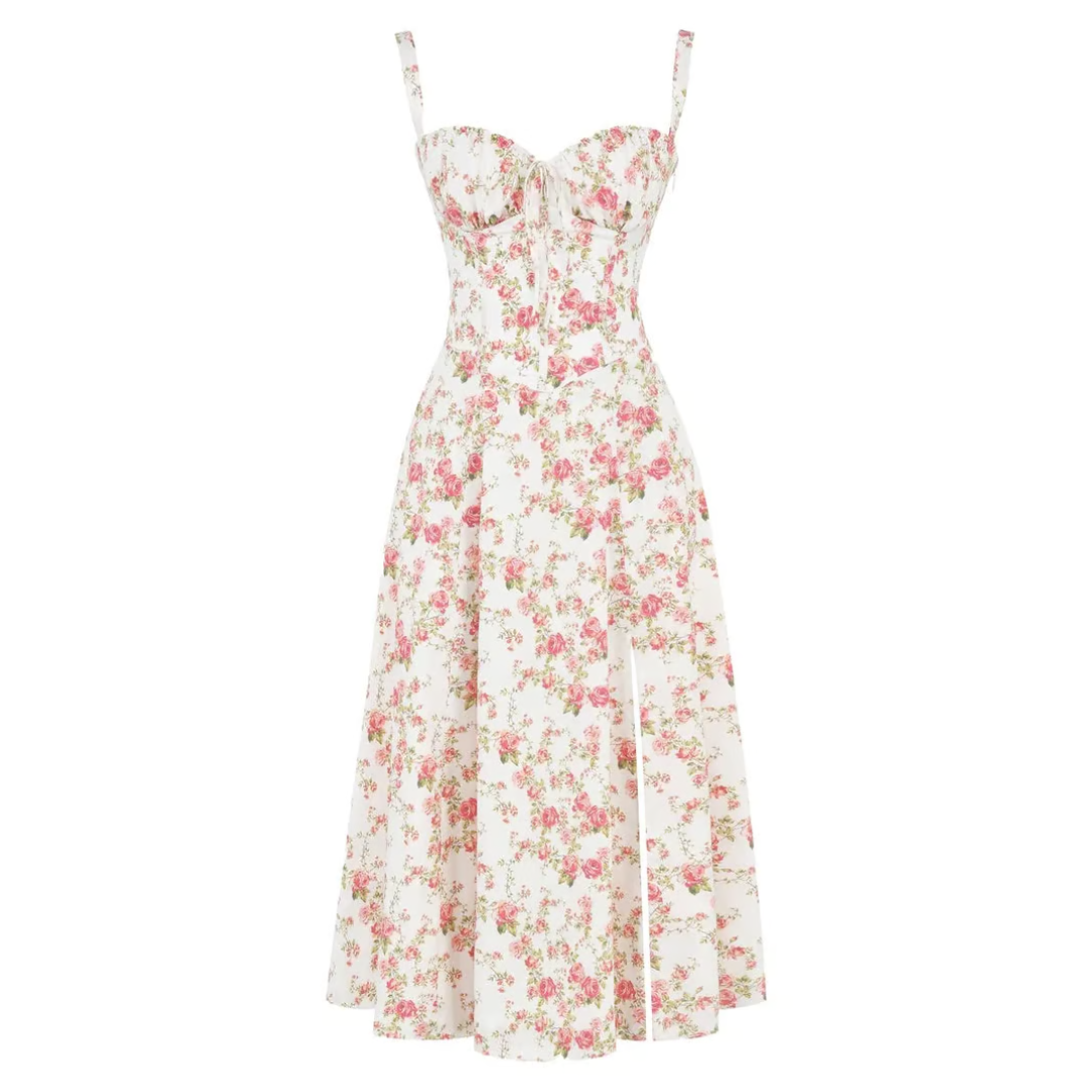 Robe Femme Col En V Sans Manches | Midi