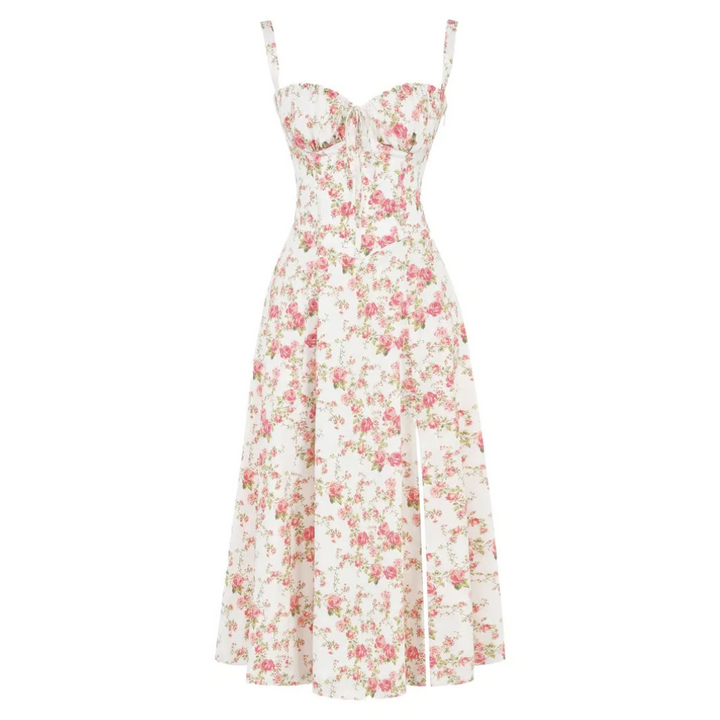 Robe Femme Col En V Sans Manches | Midi
