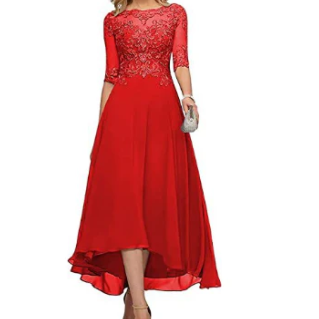 Elegantes Kleid Eine Linie Für Frauen | Midi
