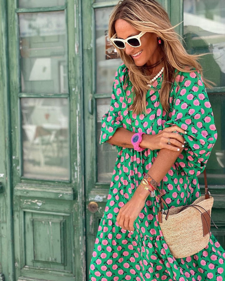 Robe Imprimée Élégante Pour Femmes | Maxi