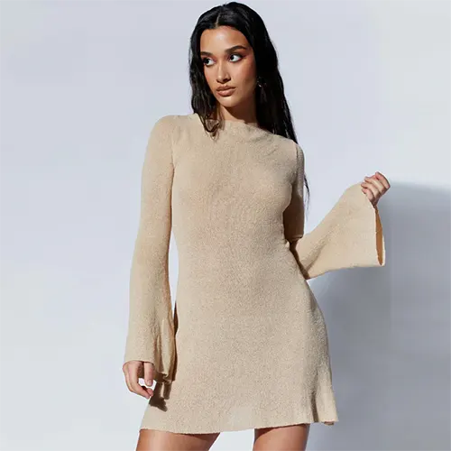 Ligaya | Robe À Manches Évasées Pour Femme | Mini