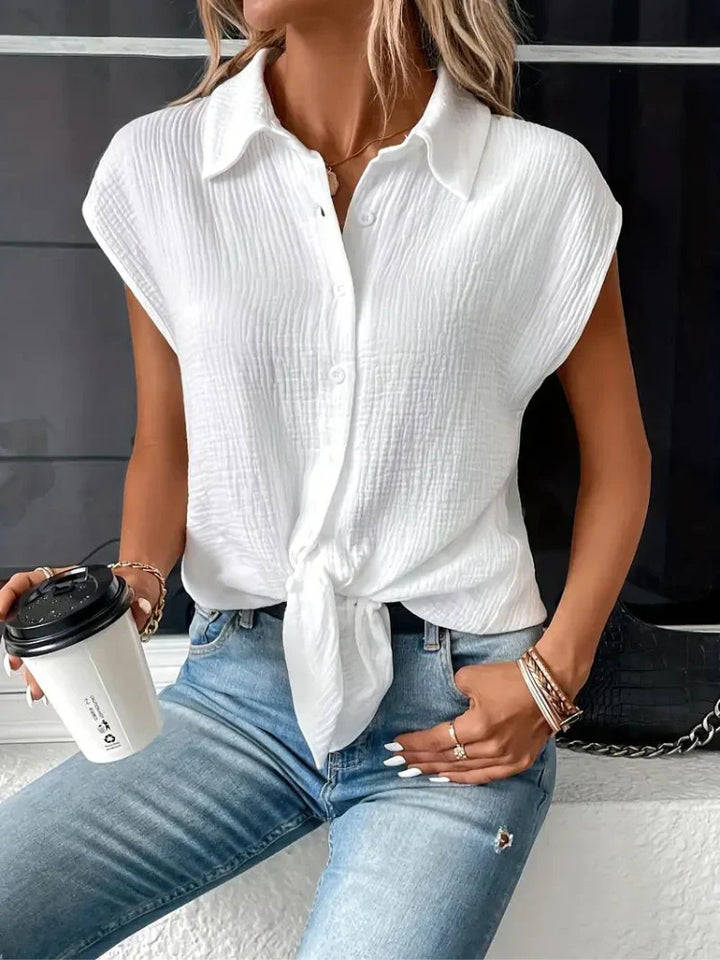 Casual Button-Down Shirt for Women |  Short sleeves