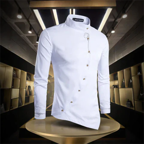 Marvin | Retro Stand Collar Shirt for Men | Long sleeves