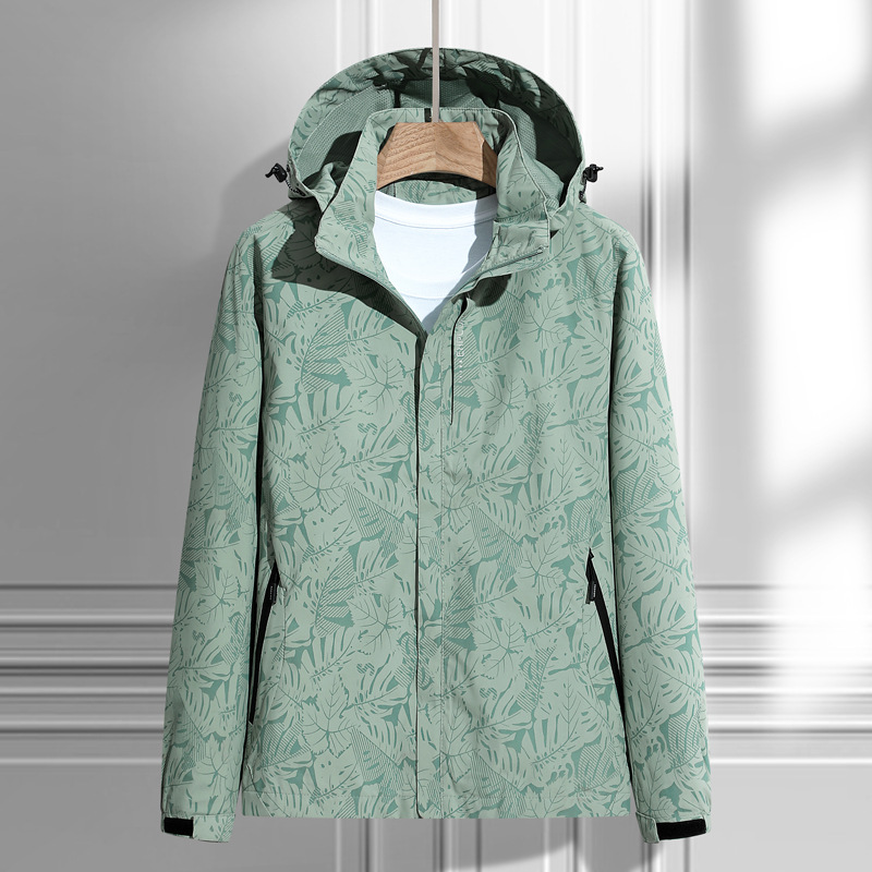Femmes Veste À Capuche Imprimée À Manches Longues | Imperméable À L'eau