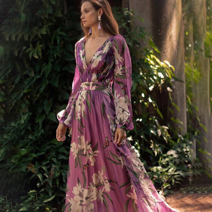 Evadni | Femme Robe longue élégante | Violet