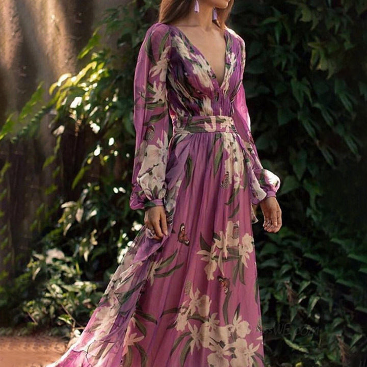 Evadni | Femme Robe longue élégante | Violet
