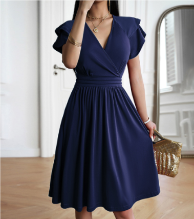 Robe D'invitée De Mariage Décontractée Évasée Pour Femme | Mini