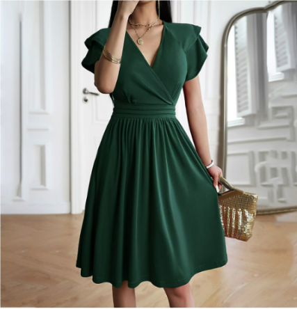 Robe D'invitée De Mariage Décontractée Évasée Pour Femme | Mini