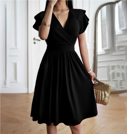 Robe D'invitée De Mariage Décontractée Évasée Pour Femme | Mini