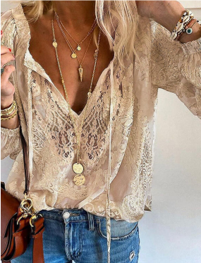 Haut D'été Bohème À Manches Longues Pour Femme | Chic