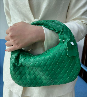 Femme Elégante Poignée Nouée Hobo Sac | Tissé