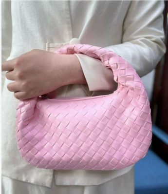 Femme Elégante Poignée Nouée Hobo Sac | Tissé