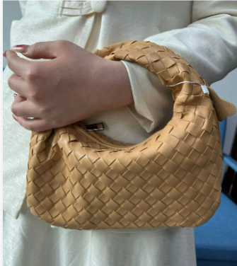 Femme Elégante Poignée Nouée Hobo Sac | Tissé